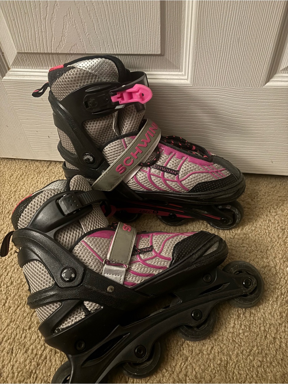 Schwinn girls Inline Skates in Gray, Black & Pink size 5-8